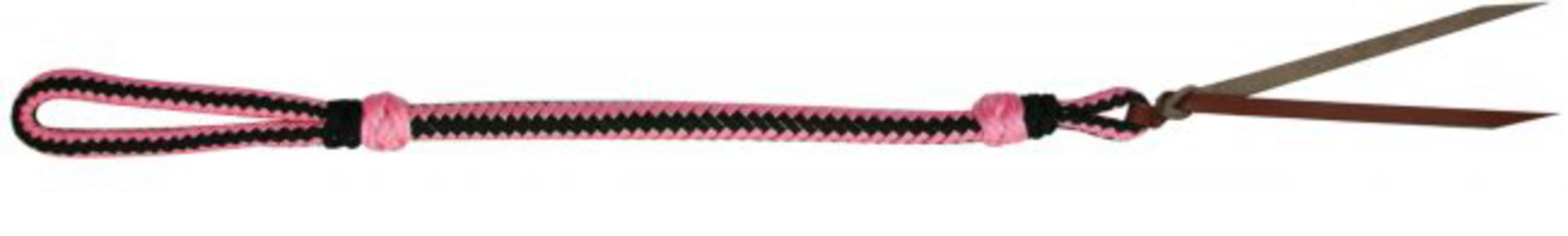 Showman® Two-Tone Braided Nylon Quirt with Leather Popper - Image 16